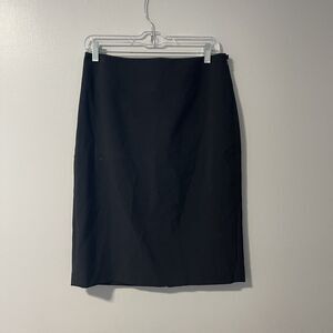 Alfani Size 8 Black Straight Lined Pencil Skirt Back Slit